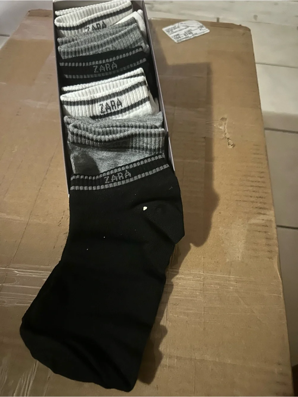 CHANEL Black, Gray & White Casual Crew Socks Set